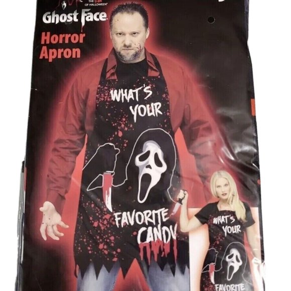Ghost Face Scream Halloween Horror Apron Adult Unisex Halloween Costume Licensed - Picture 1 of 7